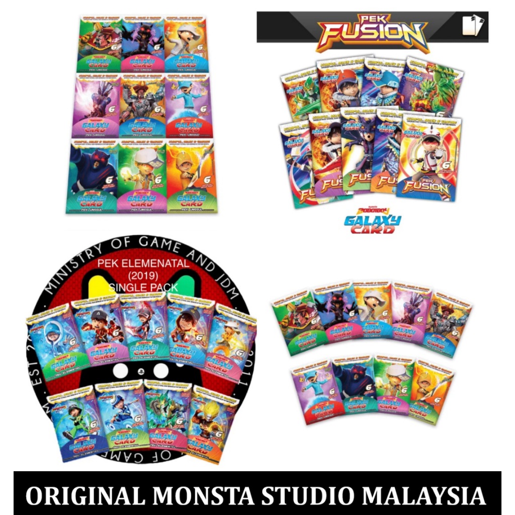 Kartu BOBOIBOY GALAXY CARD SINGLE PEK UNGGUL FUSION ELEMENTAL ADIWIRA BEYOND LAGENDA LEGENDA 2018 20