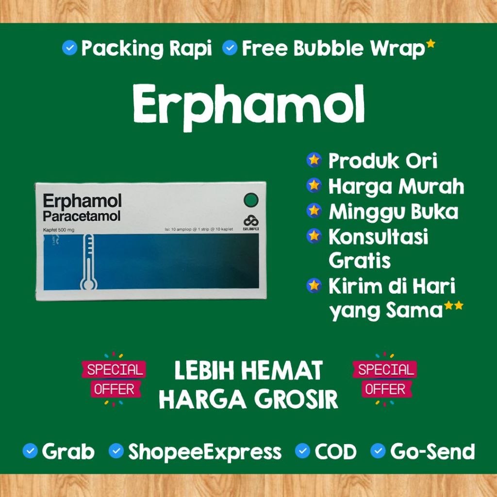 Erphamol Paracetamol Grosir 50 Box