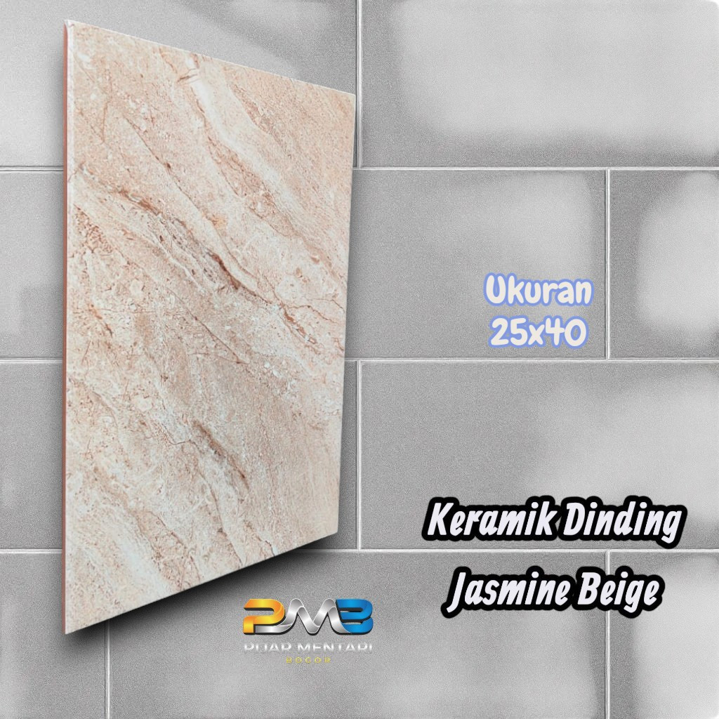 Keramik Dinding Kamar Mandi JASMINE BEIGE 25x40 UNO
