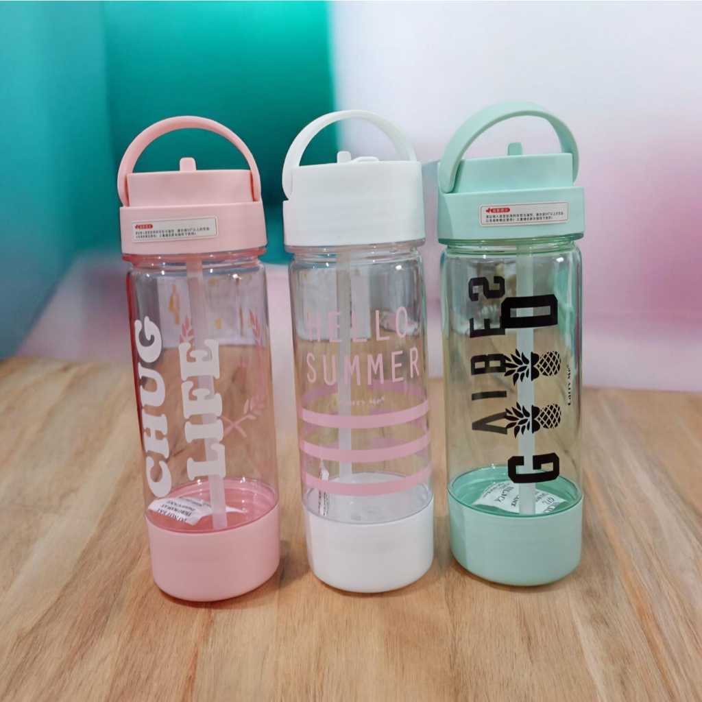 BOTOL MINUM PLASTIK PORTABLE CUP / Botol Minuman Portable Cup 800ml High Quality