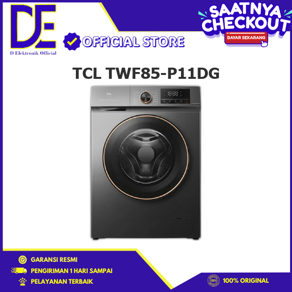 TCL TWF85-P11DG MESIN CUCI P11 Front Loading 8 kg Steam Wash TWF85-P11DG TWF85P11DG TWF85 P11DG