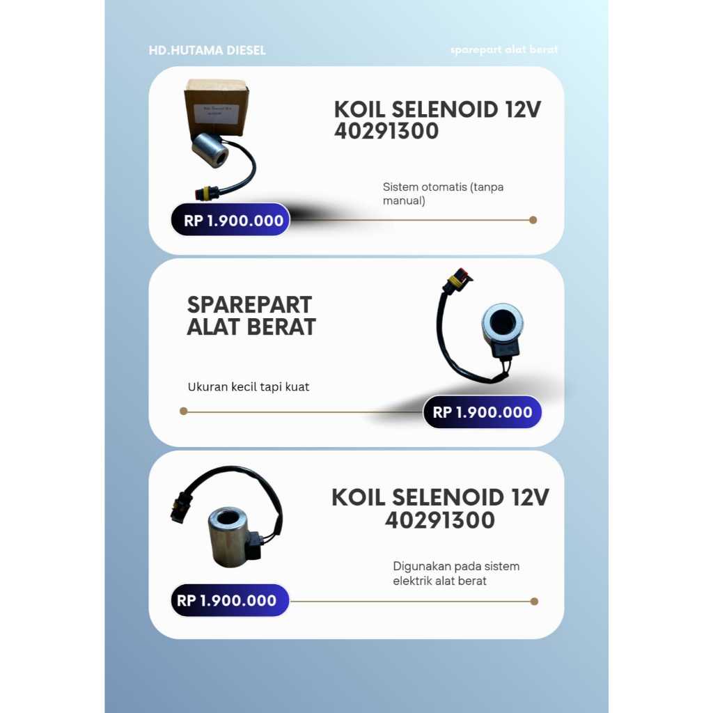 KOIL SELENOID 12V 40291300