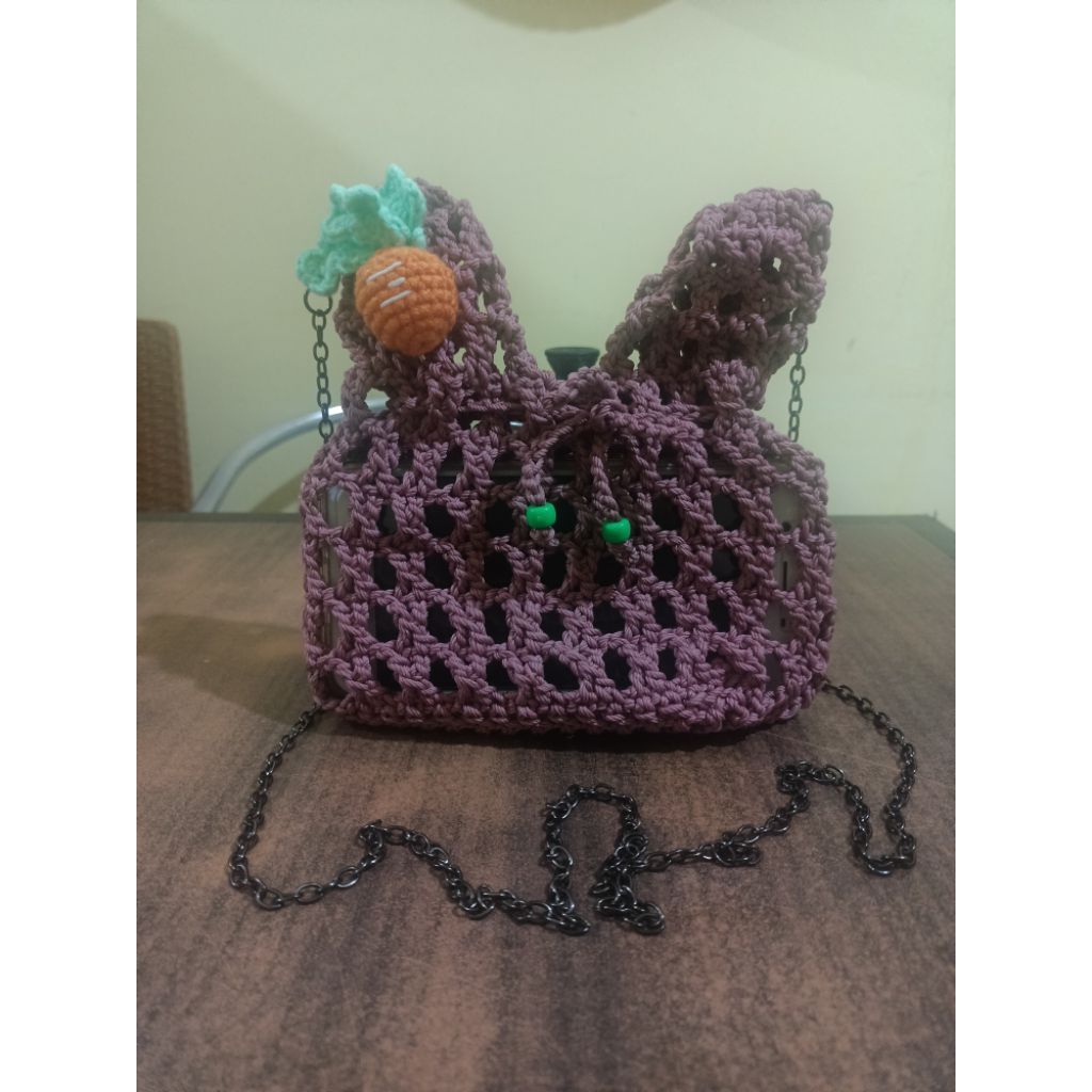tas rajut model kelinci