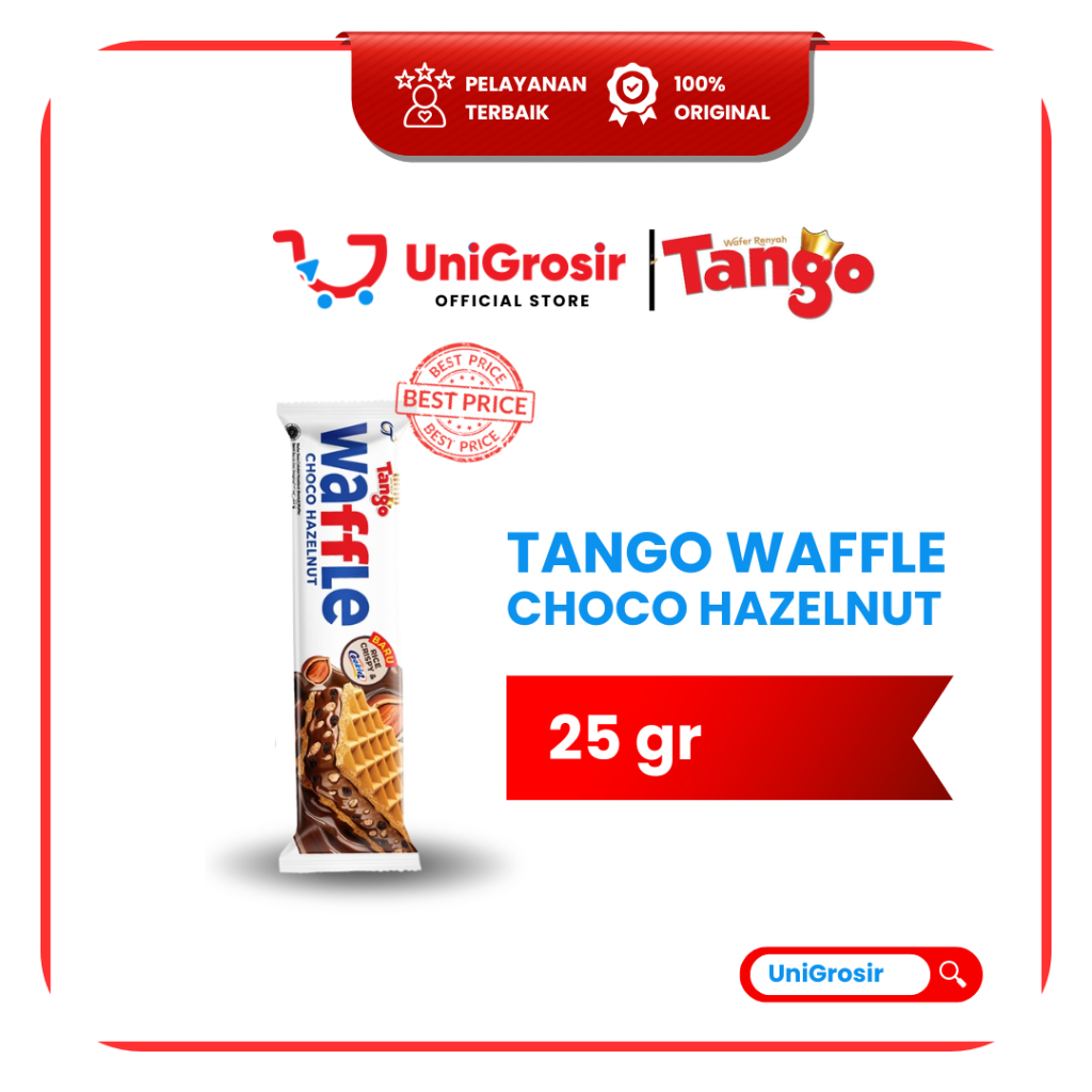 [UniGrosir] TANGO WAFFLE CHOCO HAZELNUT WAFER COKLAT ~ 25 gr