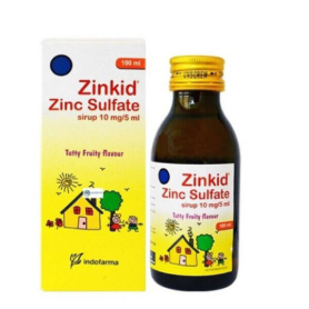 Sirup Obat Diare Anak Zinkid 100 ml - Suplemen Seng, Pereda Diare, Diberikan Bersama Oralit