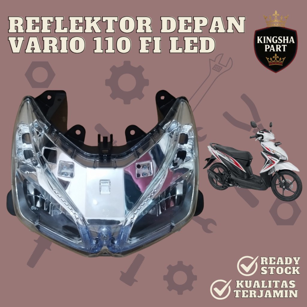 Reflektor Lampu Depan Vario 110 Fi Led 2014-2015 Reflector Depan Vario 110 FI Led K46 Tenshi