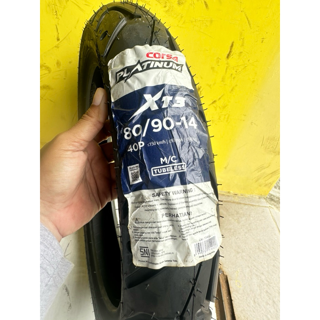 Ban ring 14 80/90 Corsa PLATINUM XT3 TUBLES thn 2025