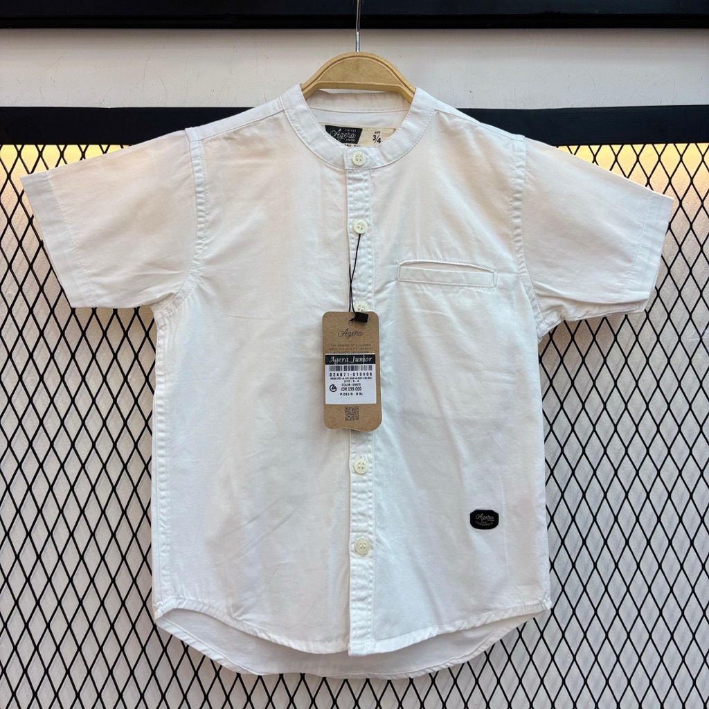 AGERA JUNIOR-(KEMKO) Kemeja Koko Anak Laki-Laki Lengan pendek Full Kancing Soft Katun Agera junior
