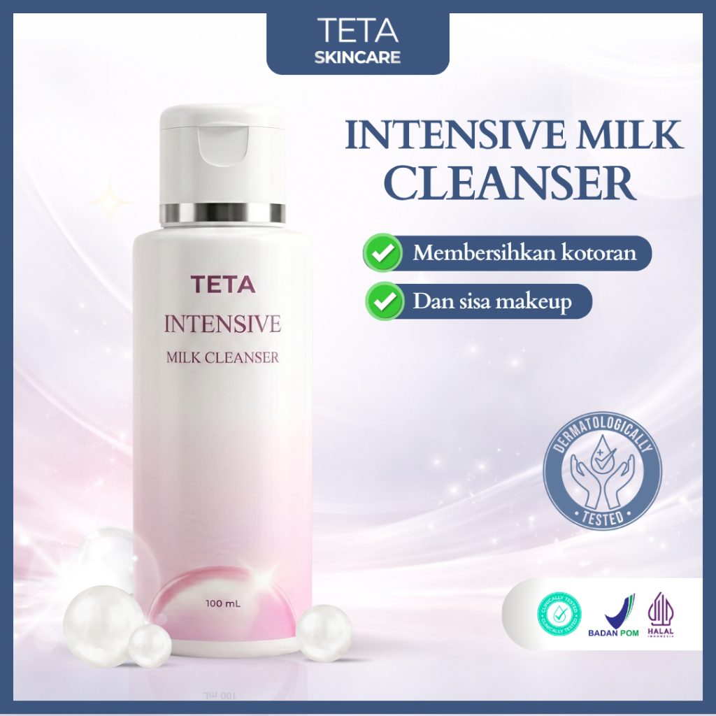 TETA Skincare Milk Cleanser – Pembersih Wajah Susu 100ml | Gentle Facial Cleanser Kulit Sensitif | H