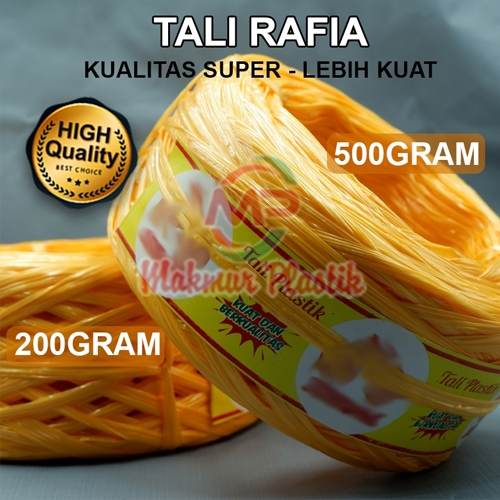 Tali Rafia Plastik / TALI PLASTIK Murah Meriah Hitam dan Warna POLY TAPE / Tali Polytape Warna