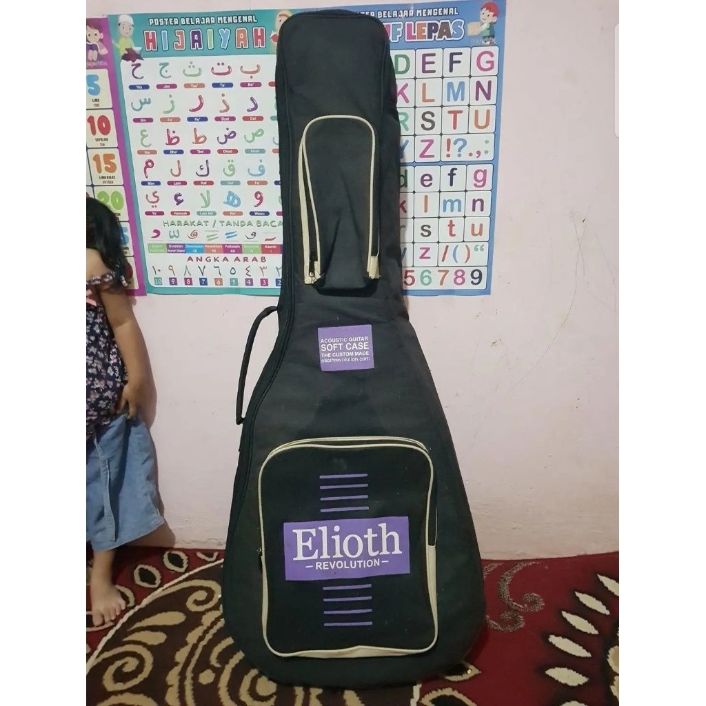 ELIOTH Tas Gitar Akustik Oxford Tali Ganda
