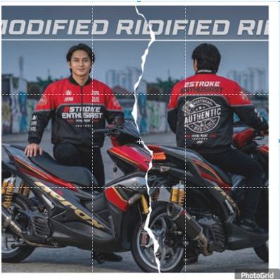 Jaket 2Stroke Racing Bahan Parasut Anti Air