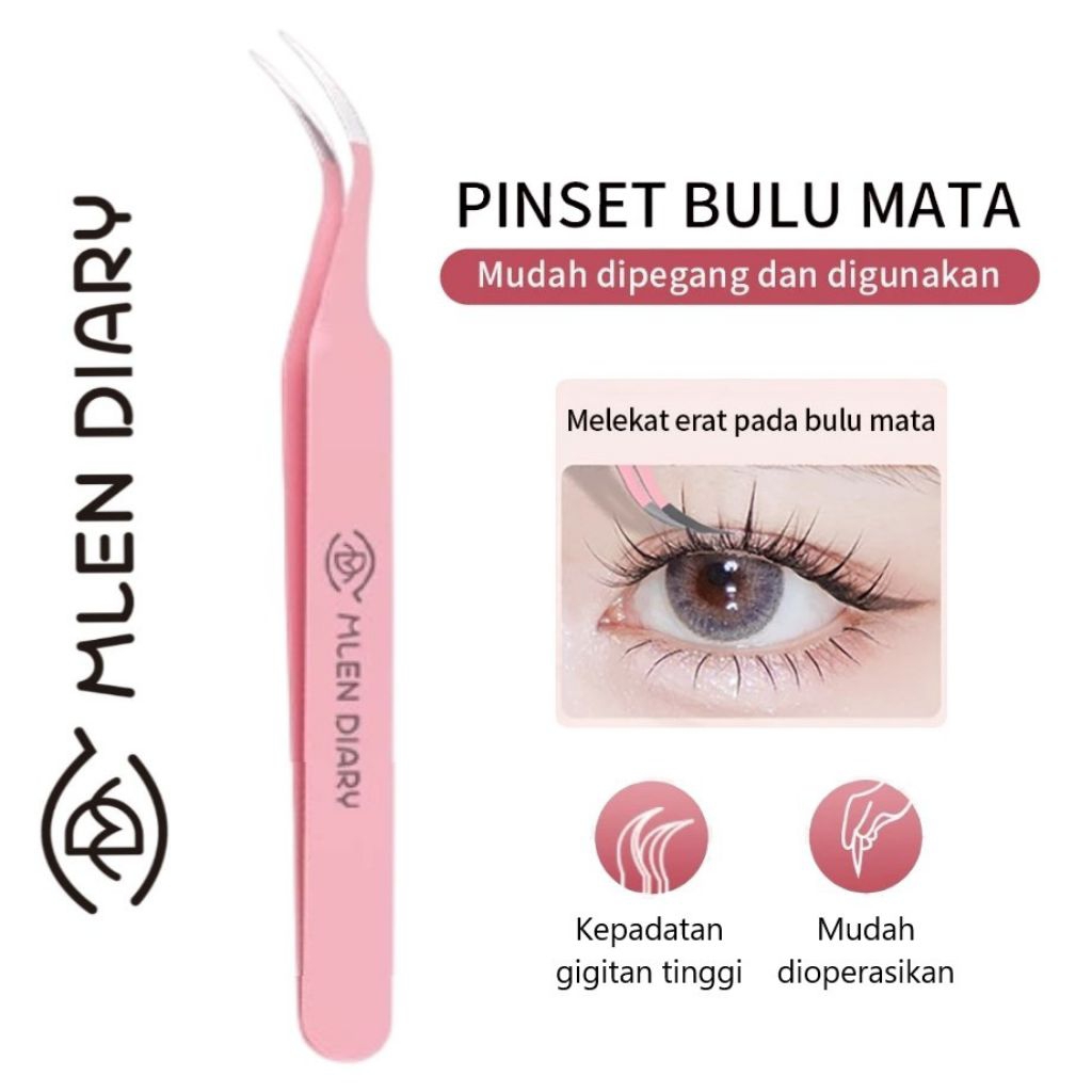 Mlen Diary Tweezer Penjepit Pinset Bulu Mata Palsu