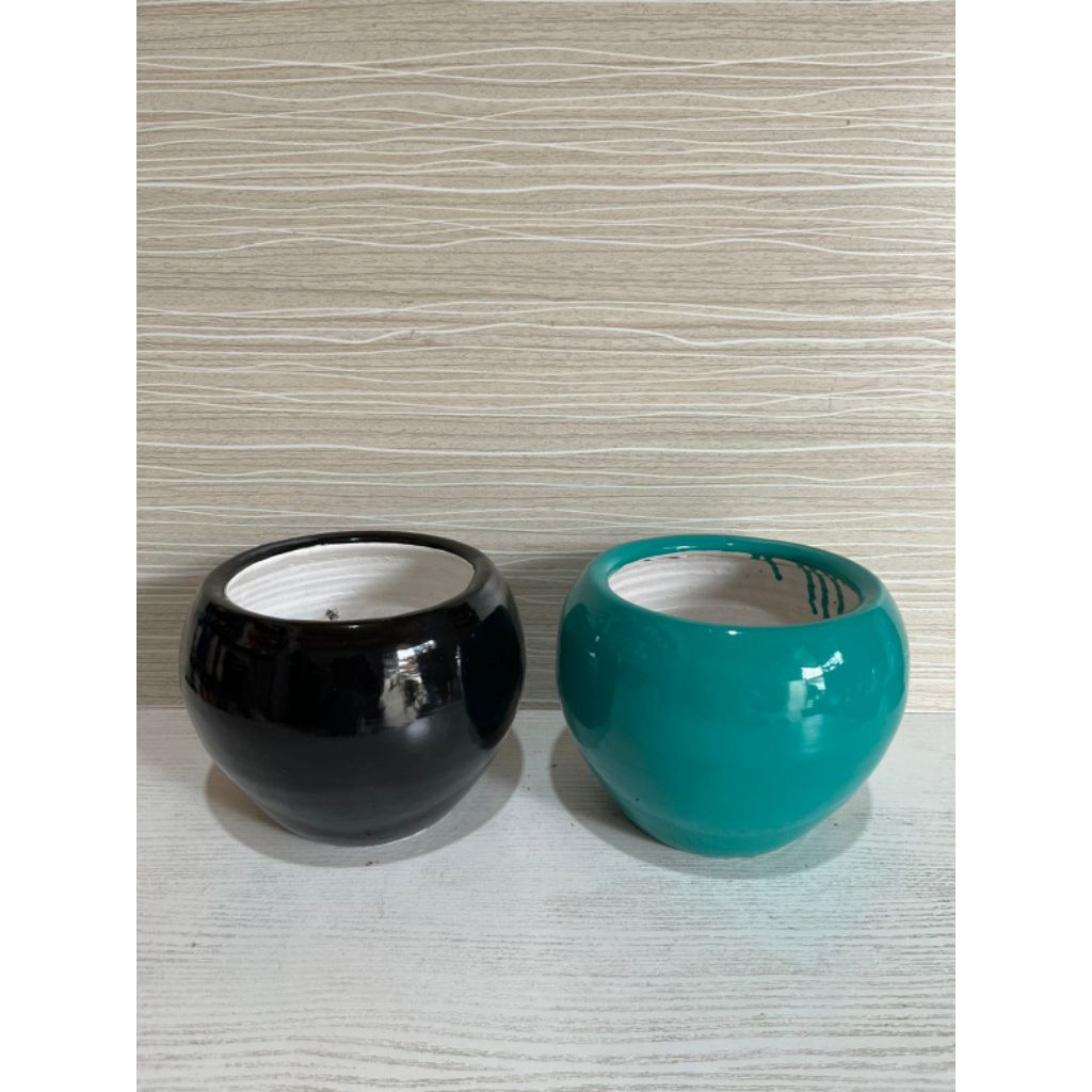 Pot Telur | Paso 15 cm Jumbo | Pot Bulat Sedang| Pot Meja | Gerabah | Tanah liat