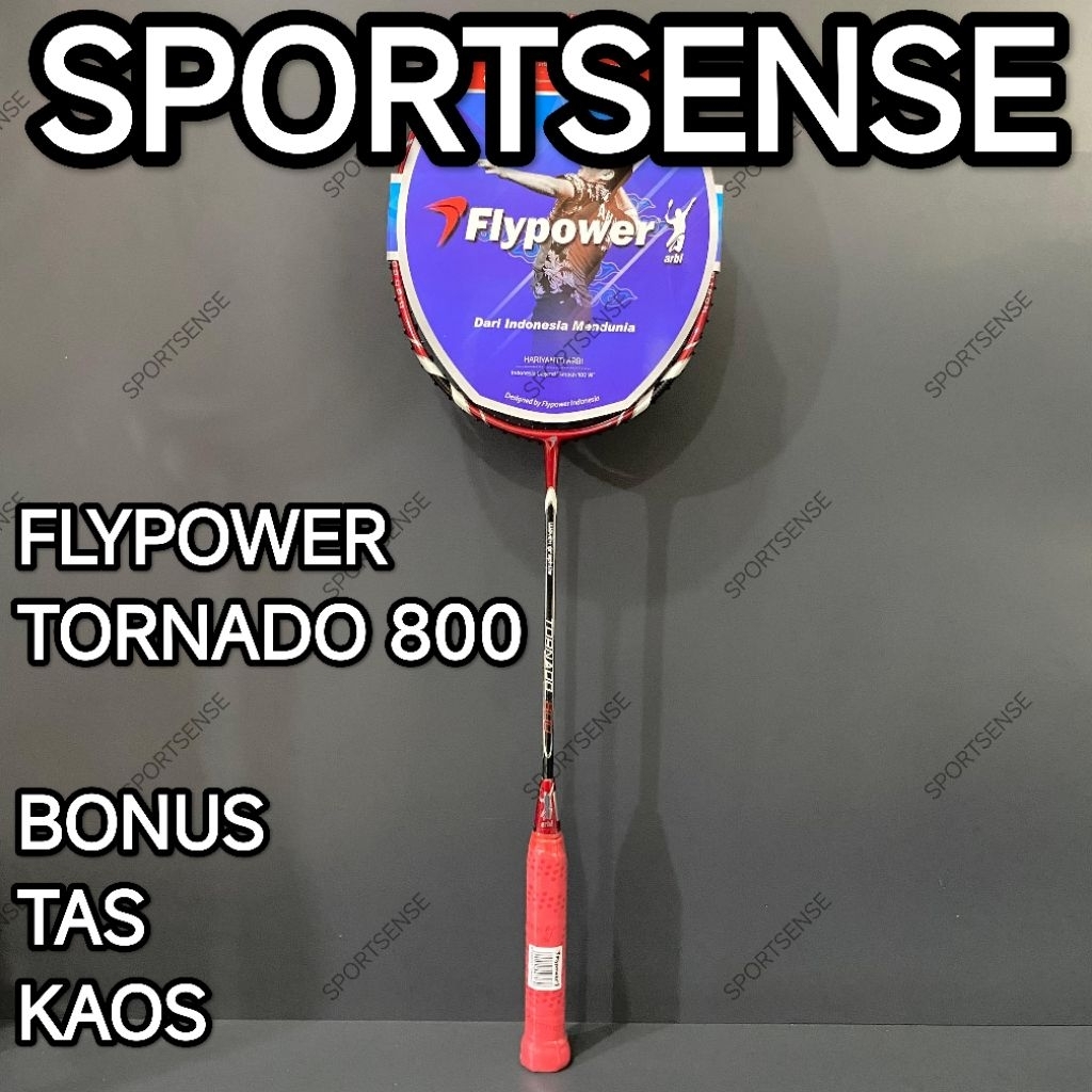 Raket Badminton Flypower Tornado 800 900 N 30lbs Original Bonus Kaos dan Tas dan senar