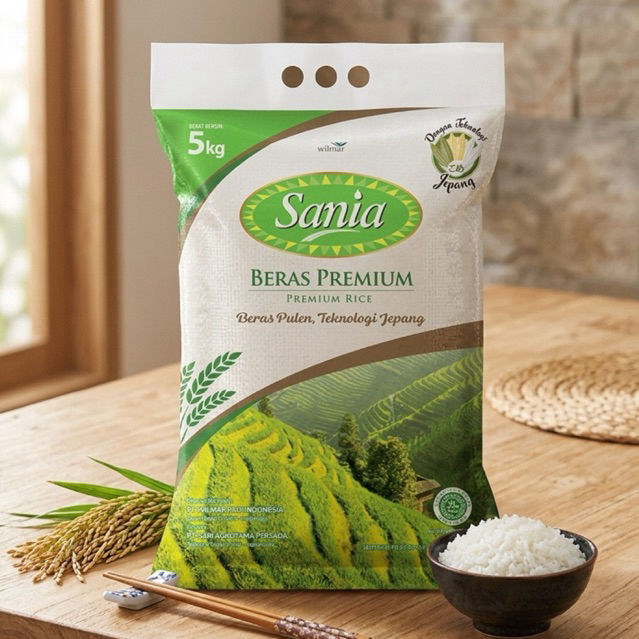 BERAS PREMIUM SANIA 5KG, BERAS SANIA 5KG - Pulen