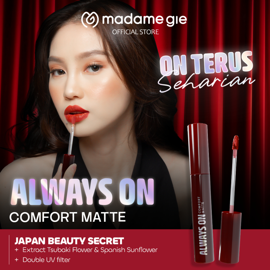 [NEW] Madame Gie Always On Lip Comfort Matte - Makeup Lip Cream Matte | Smudgeproof | Transferproof 