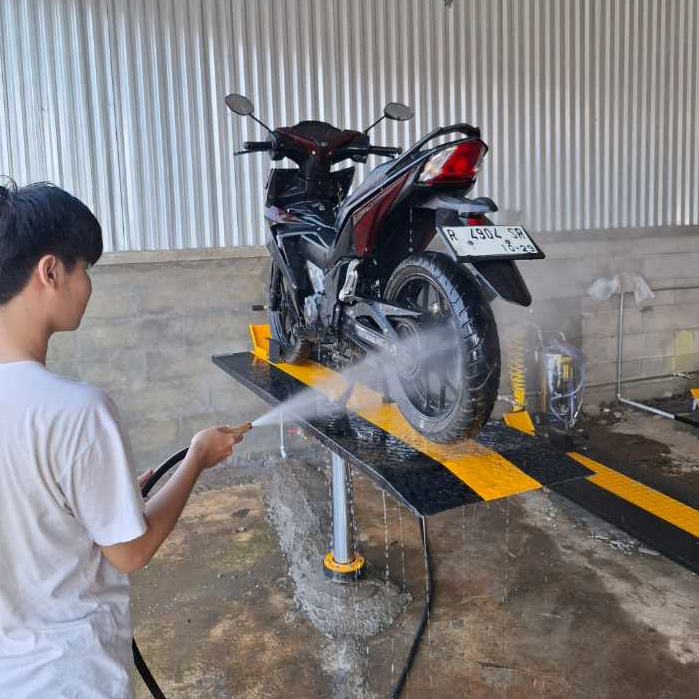 Set Paket Usaha Cuci Motor 1 Hidrolik IKAME MTH-103 Lengkap Mesin Steam Kompresor Tabung Salju Shamp