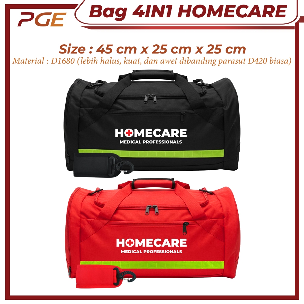 Travel Medis 4 IN 1 HOMECARE Jumbo Medical Bag Tas Medis P3K Ransel Selempang Jinjing Handbag Tas Ke