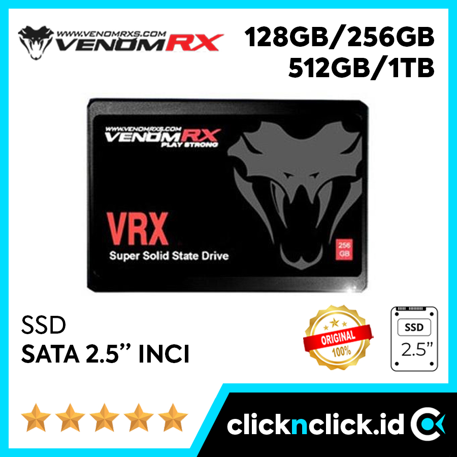 VENOMRX SATA 2.5" Inci 128GB/256GB/512GB/1TB - SSD SATA 3 III SATA3 2,5" Inch Venom RX VRX VnmRX Int
