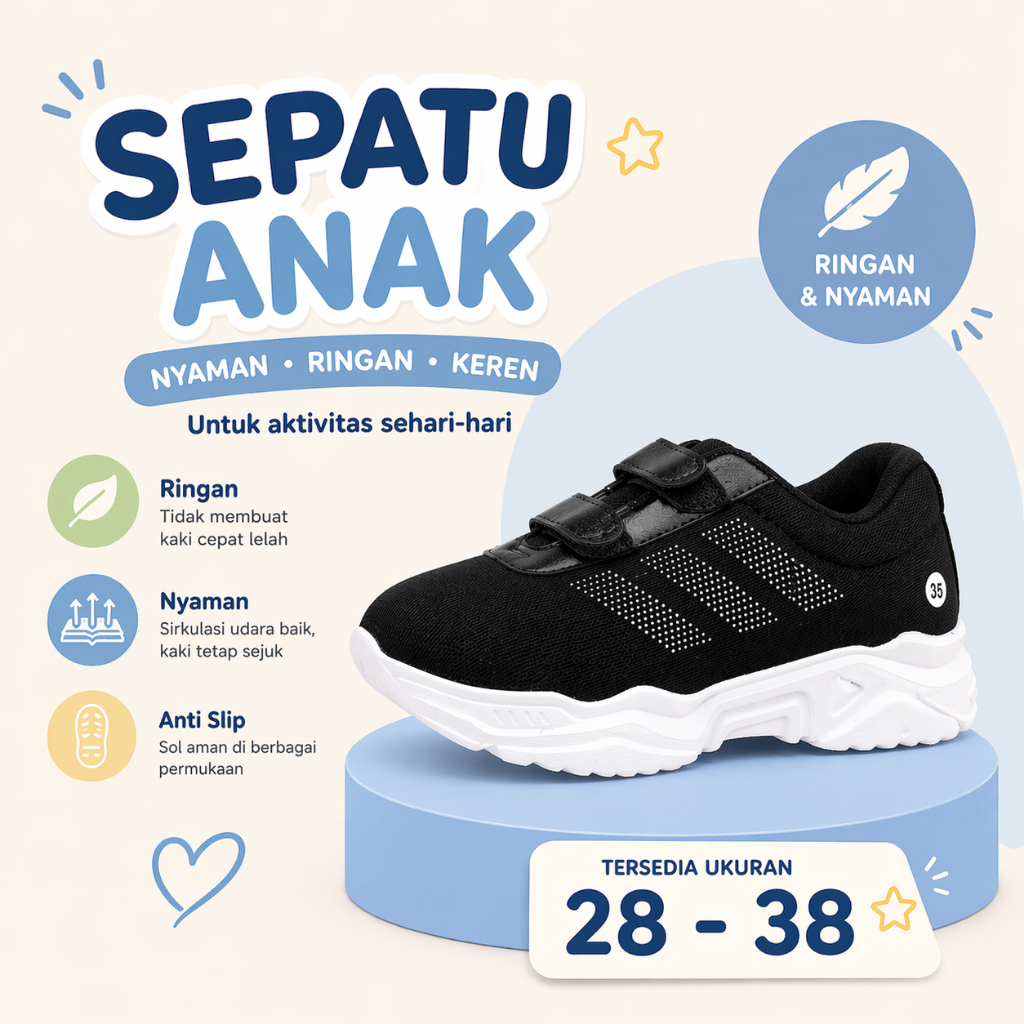 SEPATU ANAK SEKOLAH SEPATU SEKOLAH ANAK LAKI-LAKI SEPATU SEKOLAH ANAK PEREMPUAN SD SEPATU SEKOLAH AN