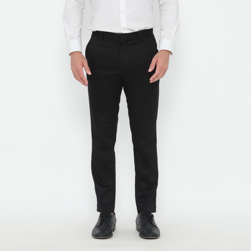Celana Panjang Pria Formal Slimfit 790 Jet Black|Celana Formal Andre Laurent