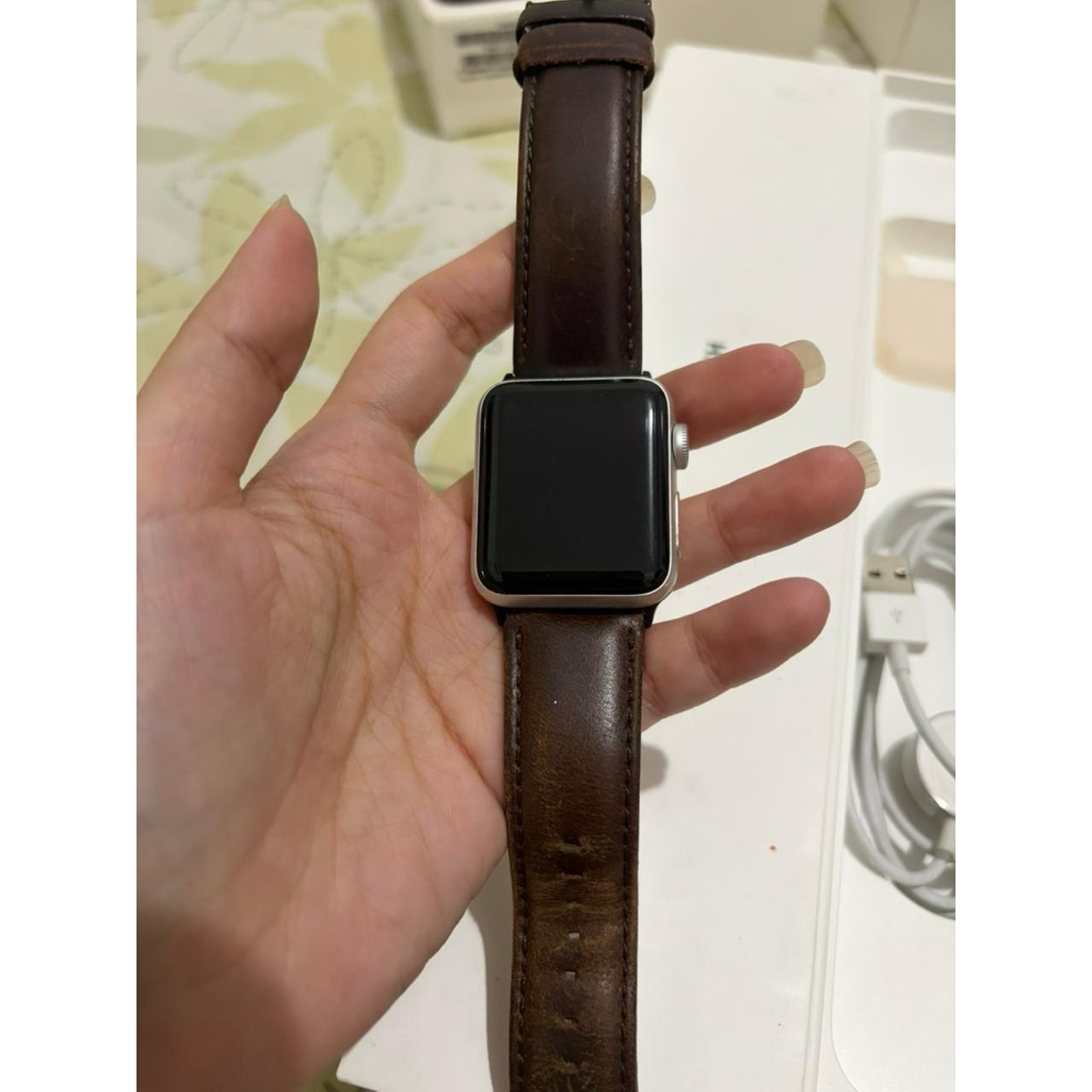 PRELOVED Apple Watch Series 3  38mm Silver Alumunium Fog Sport Band Second