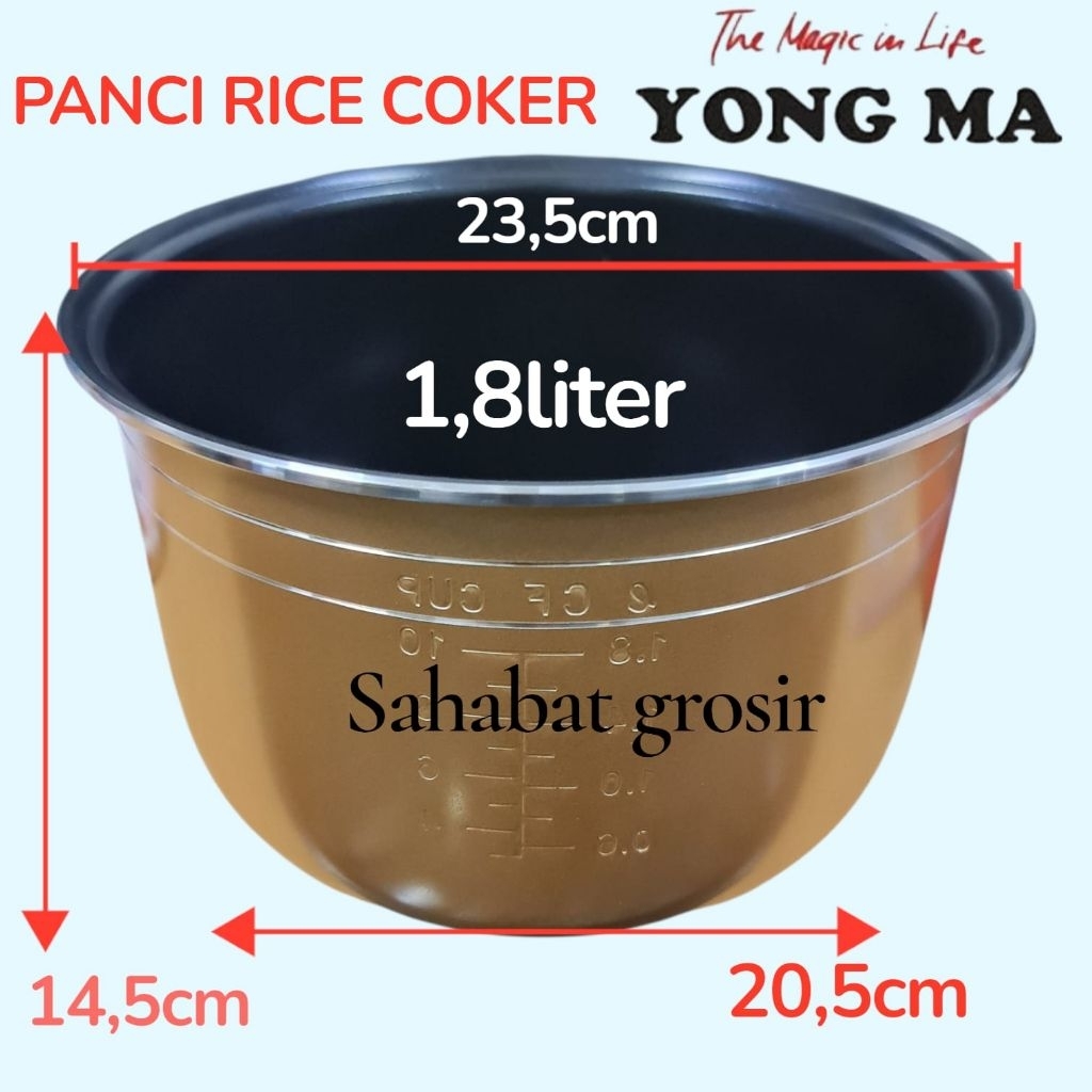 Panci Rice Cooker Yongma 1,8 Liter