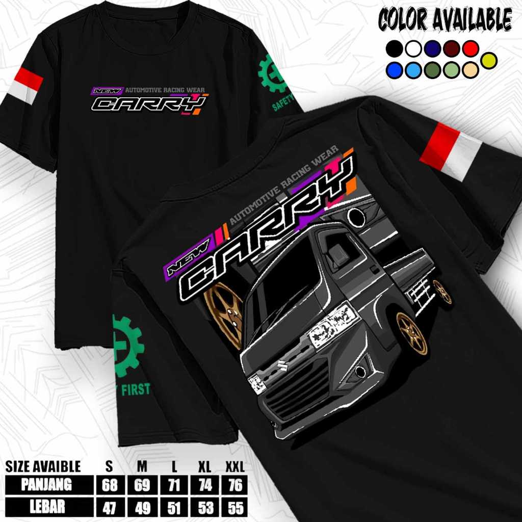 Kaos Mobil Suzuki New Carry Pickup Modifikasi/ kaos Distro motif kata Mobil Suzuki New Carry Pickup 