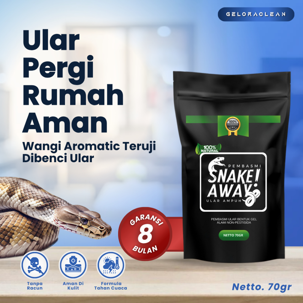 SNAKE AWAY Gel Racun Pembasmi Ular Ampuh Aromatic Anti Ular Cegah Ular Masuk Rumah Snake Repellant