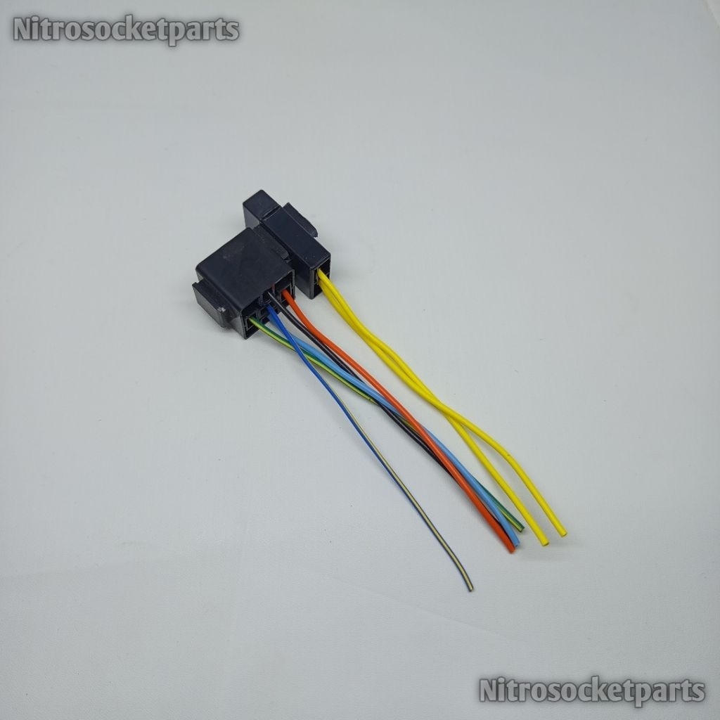 Soket Socket Rumah Relay 5/4 Kaki Gandeng Soket Sekring Tunggal Besar Motor Mobil Universal