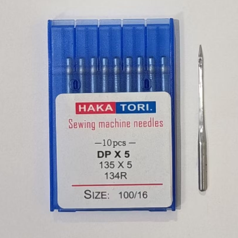 Jarum Mesin Jahit DPx5 134R Size 100/16 HAKATORI | Jarum Jahit Industri Tebal 10pcs