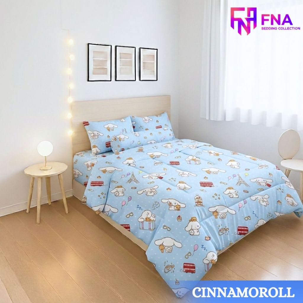 [GIRLS SERIES] Bedcover Set Sprei Motif Karakter Anak Perempuan Lucu Ukuran Kasur Single-Extra KIng