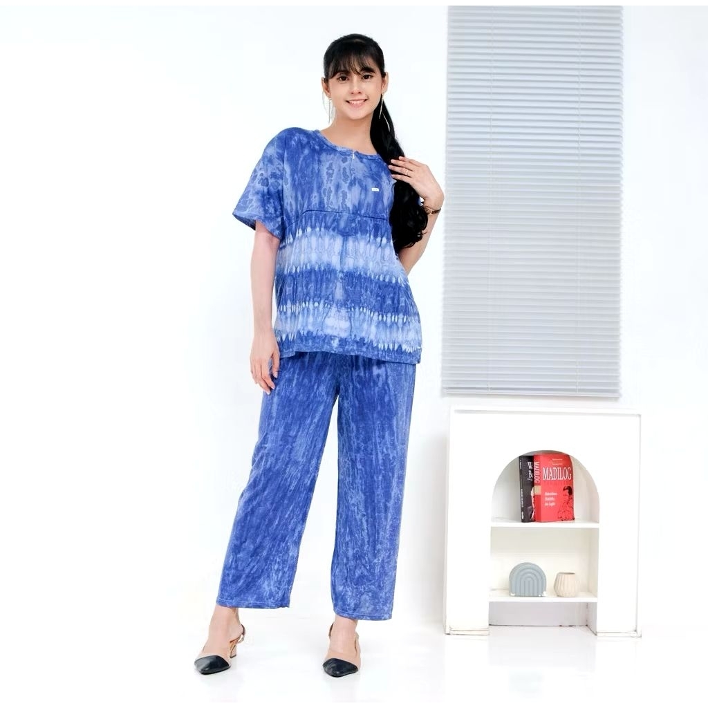 Setelan CP Celana Panjang Jumbo Bahan Kaos Super  Motif Terbaru