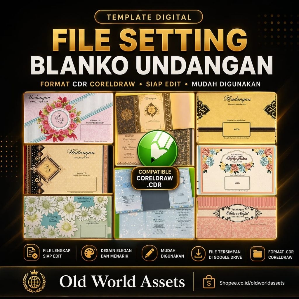 File Setting Blanko Undangan Erba Lengkap Format CDR CorelDraw