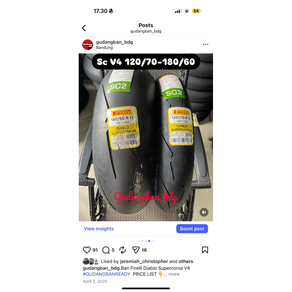 Pirelli Supercorsa 120/70 - 180/60