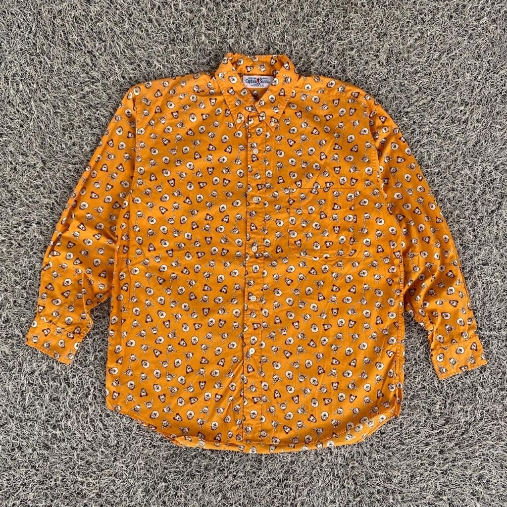 captain santa full print shirt kemeja vintage captain santa
