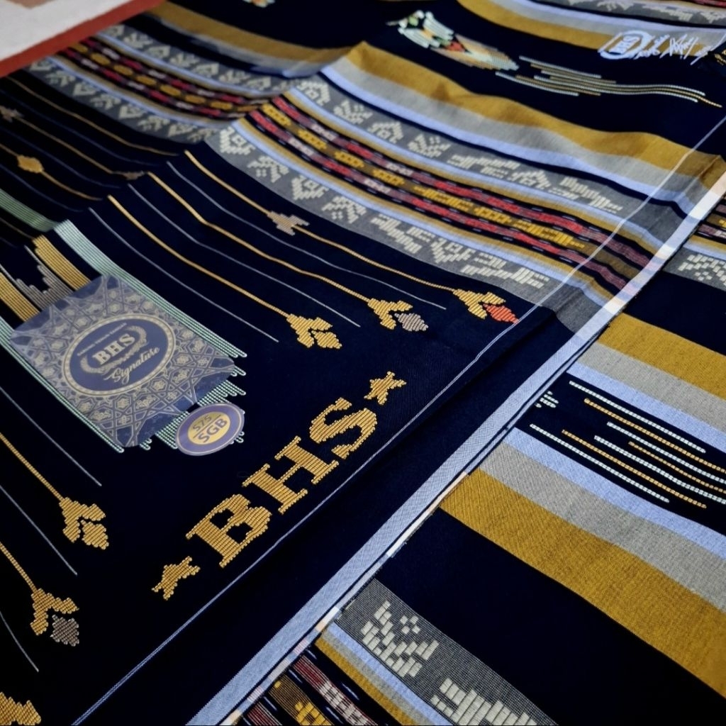 Sarung BHS Signature SGB Gold Kombinasi Hitam Emas Premium Mercerized ATBM Limited (Bisa COD)