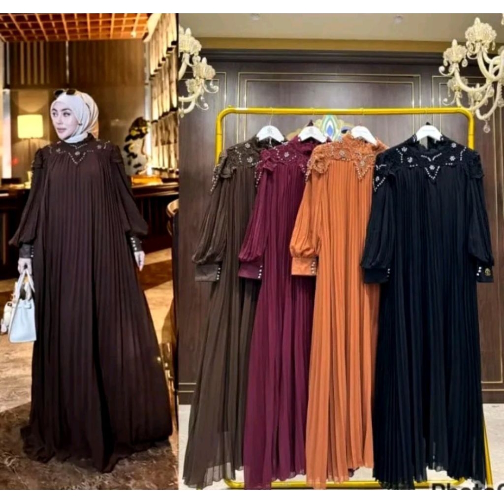 Gamis plisket 100 % ORI SHELLASAUKIA