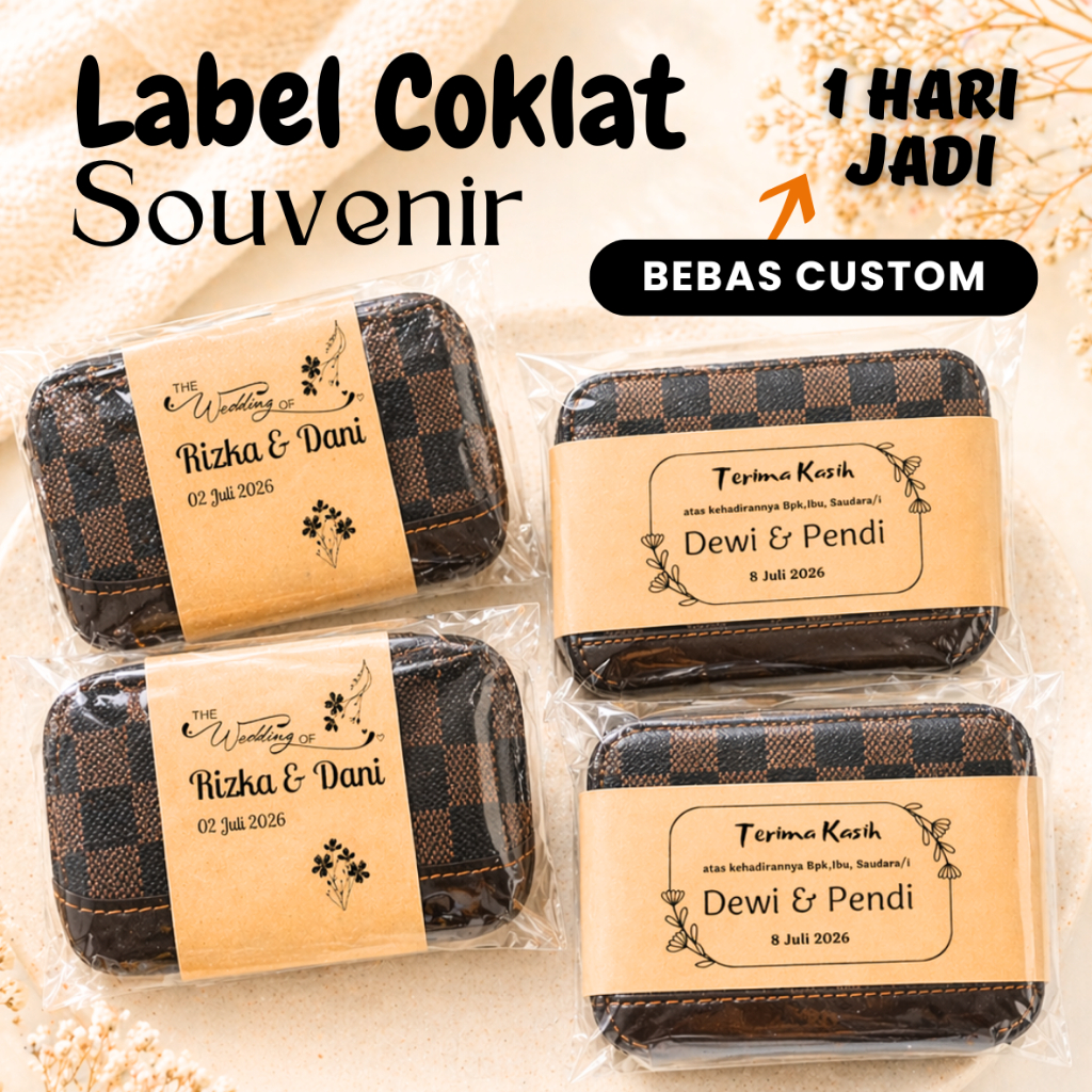 Roll souvenir label souvenir pernikahan, pengikat souvenir Roll Card Hijab Aesthetic / Label Hijab d