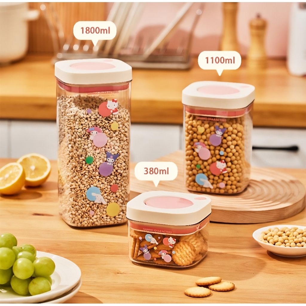 My Melody Toples Plastik Jar Storage Plastic