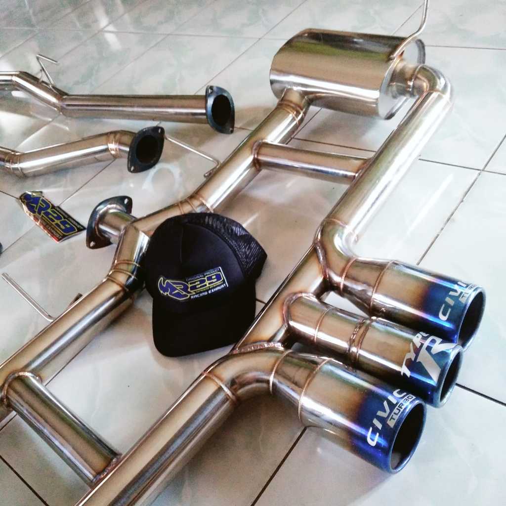 FULLSYSTEM EXHAUST KNALPOT HONDA CIVIC TURBO TYPE R TYPE HATCHBACK