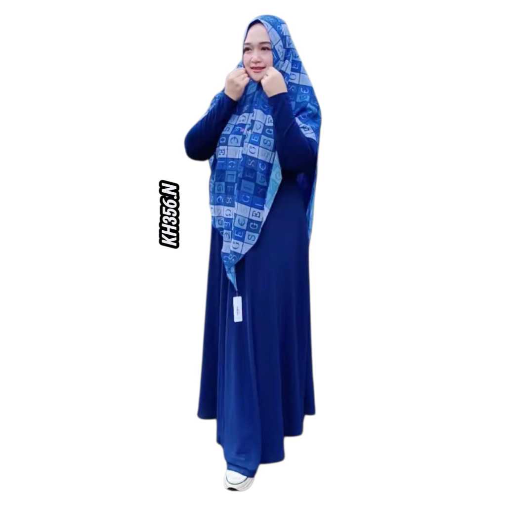 KH356 Khimar Printing Ceruty Gallery Syarifah