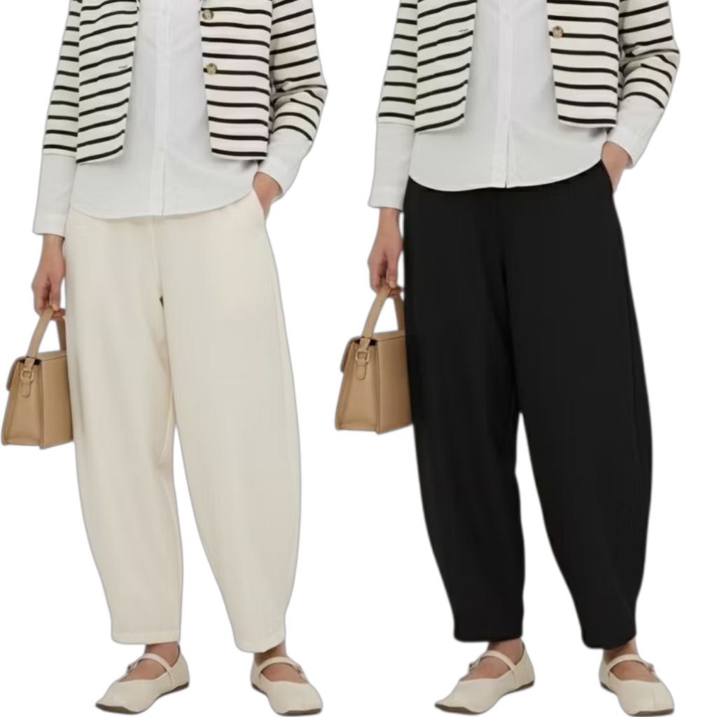 celana barrell pants wanita highwaits - celana panjang barell baggy longgar - celana pensil 7/9 wani