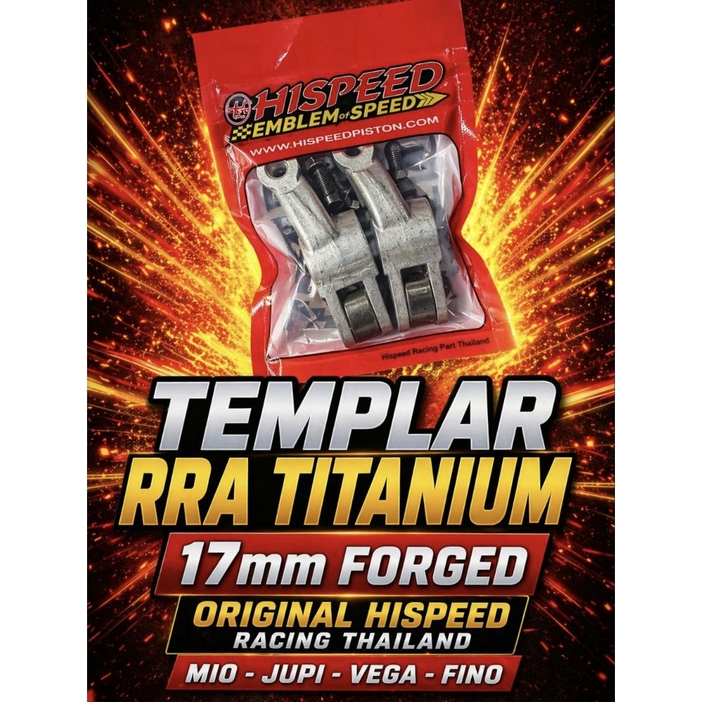 TEMPLAR PELATUK KLEP ROLLER ROCKER ARM RRA TITANIUM FORGED 17 17MM MIO JUPITER Z VEGA FINO NUOVO HIS