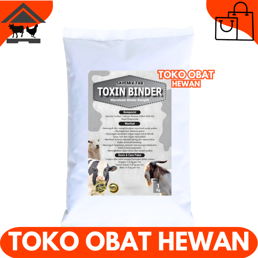 SAVEMIX TOXIN BINDER 1 KG - Feed Additive Pengikat Mycotoxin Toxin Jamur Pakan Ternak & Unggas Ayam
