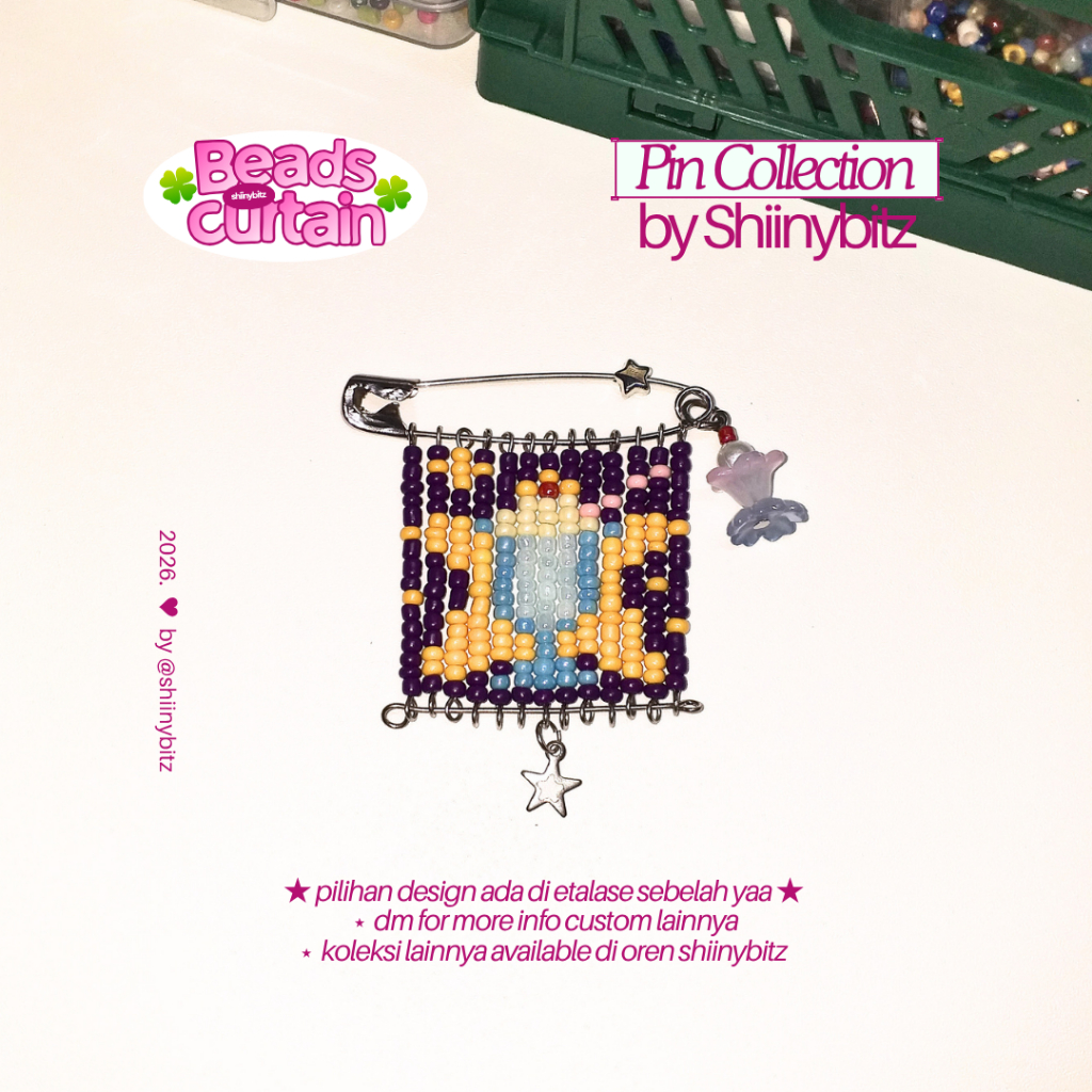 [shiinybitz] Beads Curtain Pin | keychain bag charm | gantungan tas kunci manik | tomato goldfish ju