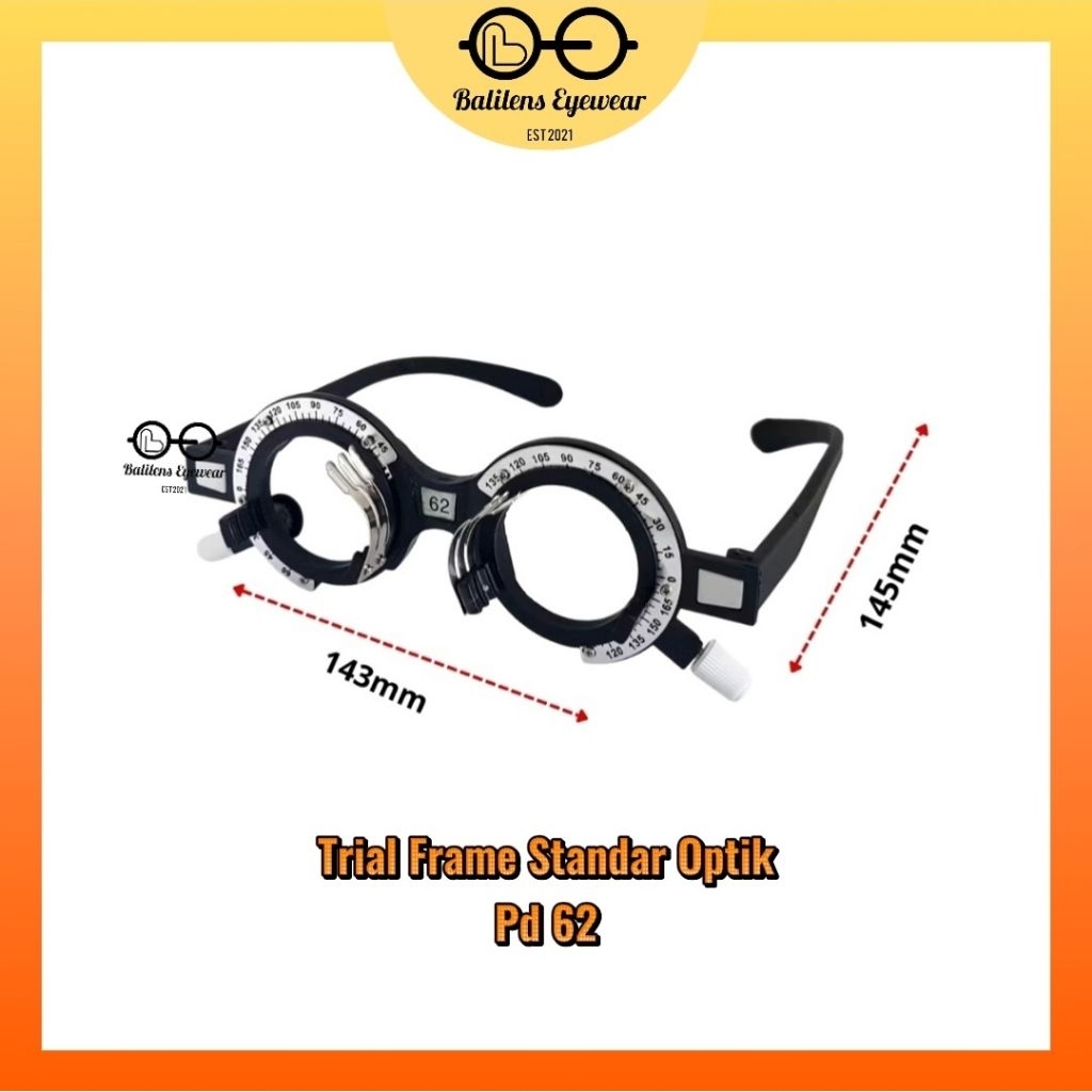 BaliLens Trial Frame Standar Optik PD 62 – Frame Uji Lensa Kacamata Alat Optik Profesional
