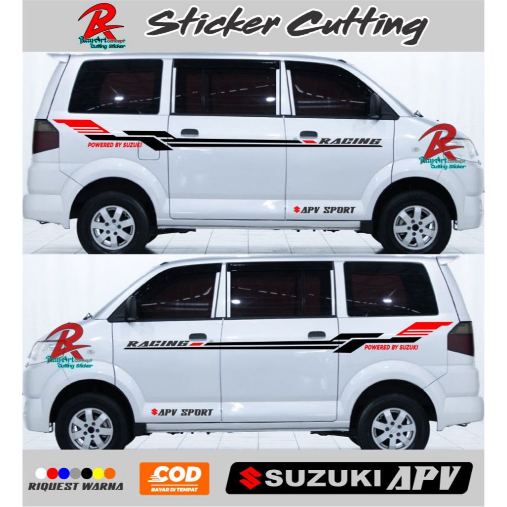 Stiker List/Body Mobil SUZUKI APV Stiker Cutting Mobil