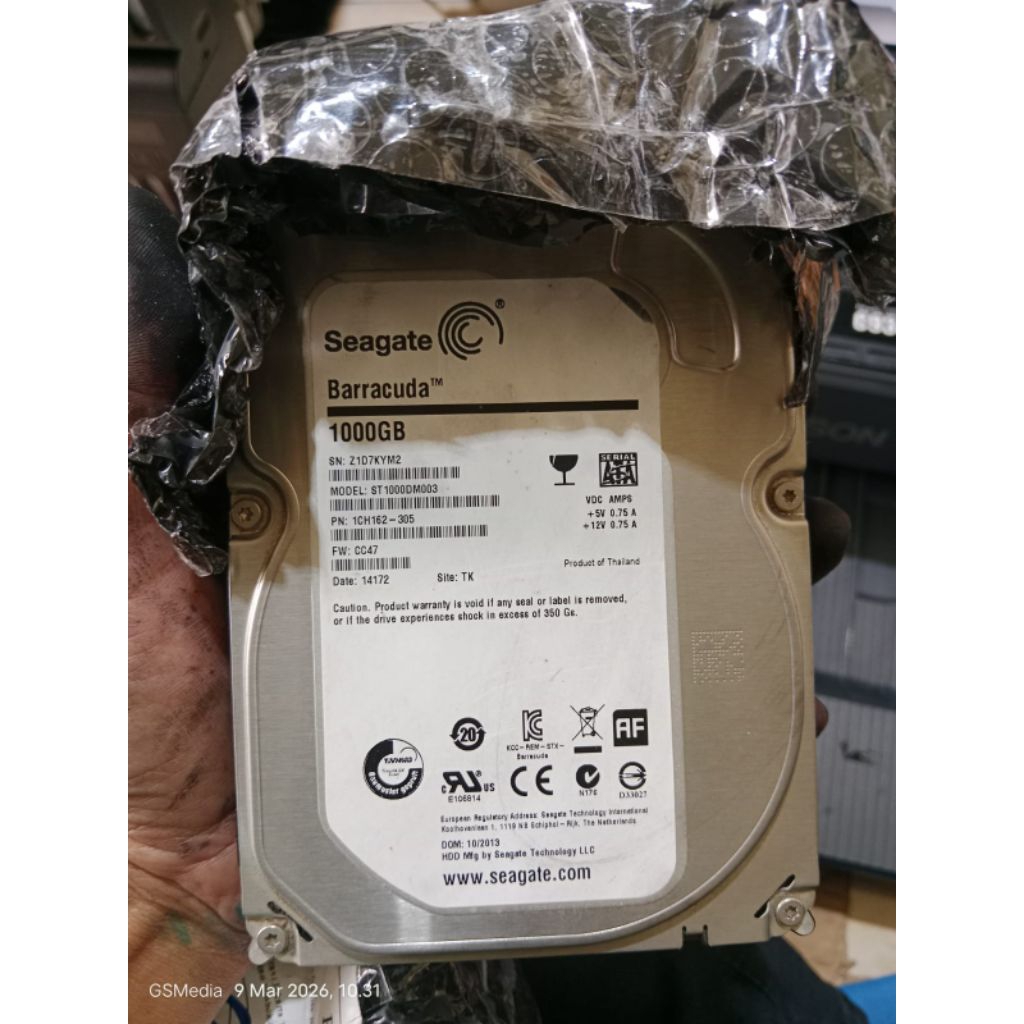 Seagate Barracuda 1TB Bekas PC Builtup